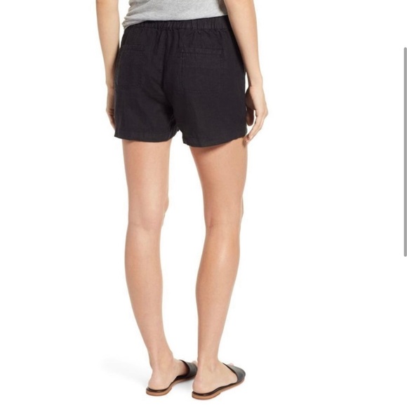 Caslon Linen Drawstring Shorts, 100% Linen, Lined, Summer, Medium, Black, NWT - Picture 2 of 2